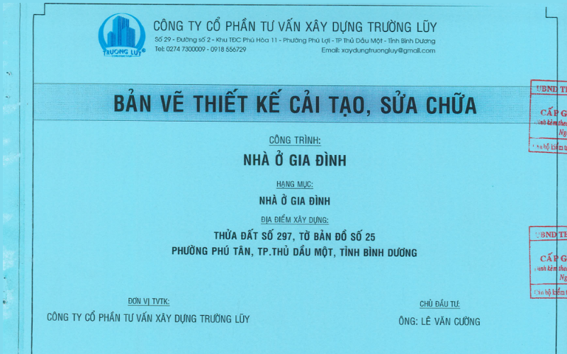 Phân biệt bản vẽ xin phép và bản vẽ thi công