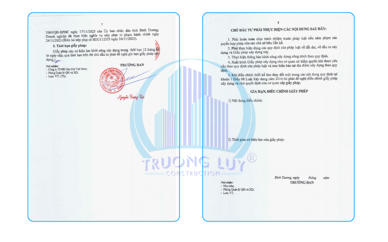 Năng lực tư vấn xin giấy phép xây dựng của Trường Lũy
