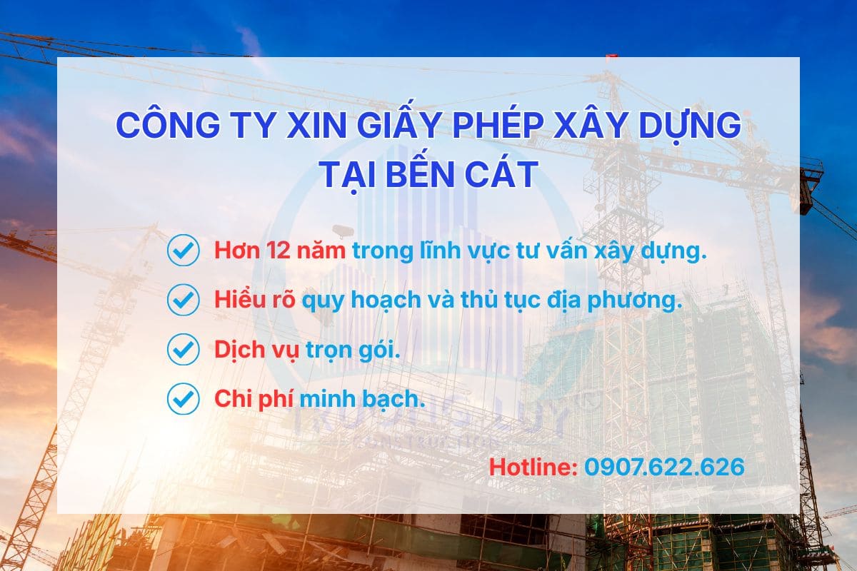 Công ty xin giấy phép xây dựng Bến Cát uy tín