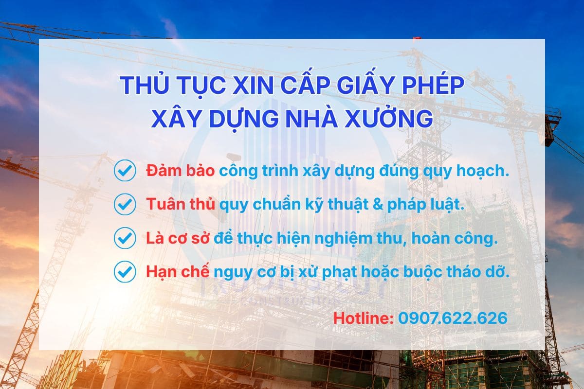 Thủ tục xin cấp giấy phép xây dựng nhà xưởng