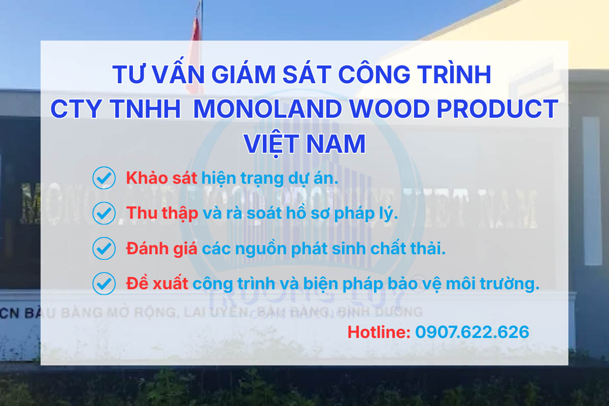 Dự án tư vấn giám sát công trình Công ty TNHH MONOLAND WOOD PRODUCT VIỆT NAM