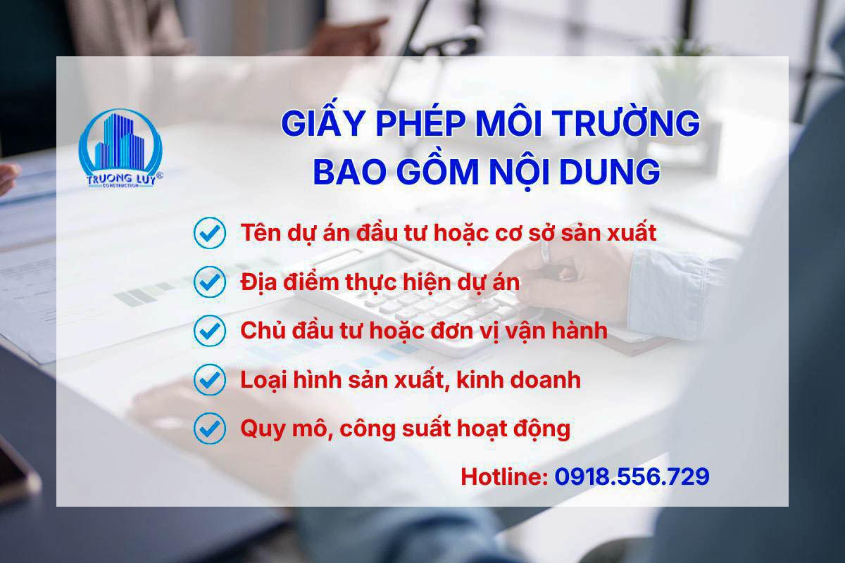 Giấy phép môi trường bao gồm những nội dung gì?