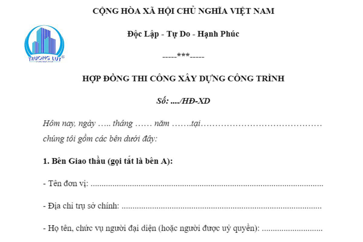 Top 9 mẫu hợp đồng xây dựng thông dụng nhất hiện nay