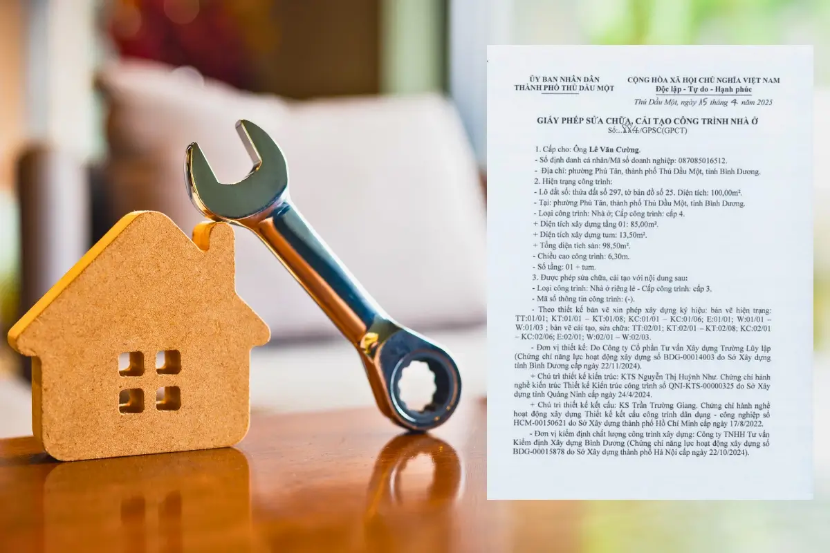 giấy phép sửa chữa nhà