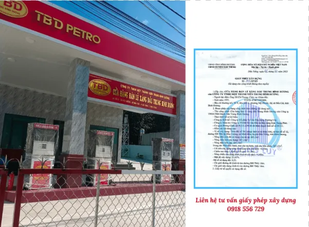 Xin Giấy Phép Xây Dựng Cửa Hàng Bán Lẻ Xăng Dầu Trung Bình Dương