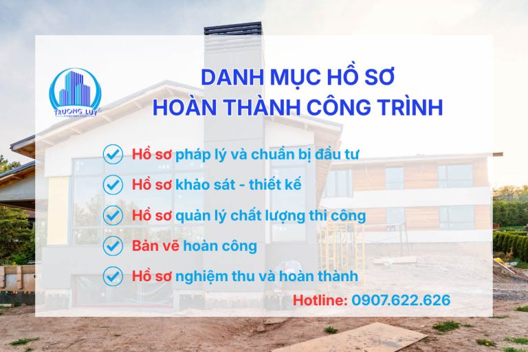 Danh mục hồ sơ hoàn thành công trình