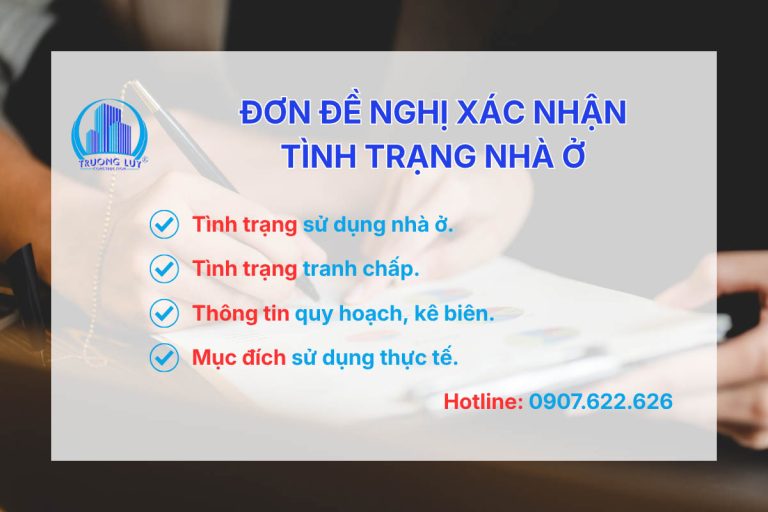 Đơn đề nghị xác nhận tình trạng nhà ở