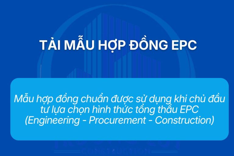 Mẫu hợp đồng EPC
