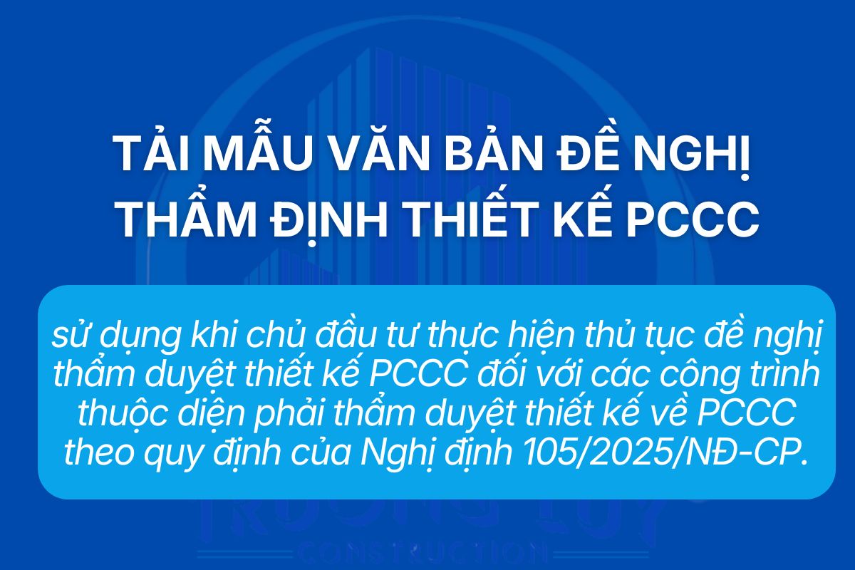 Mẫu văn bản đề nghị thẩm định thiết kế PCCC