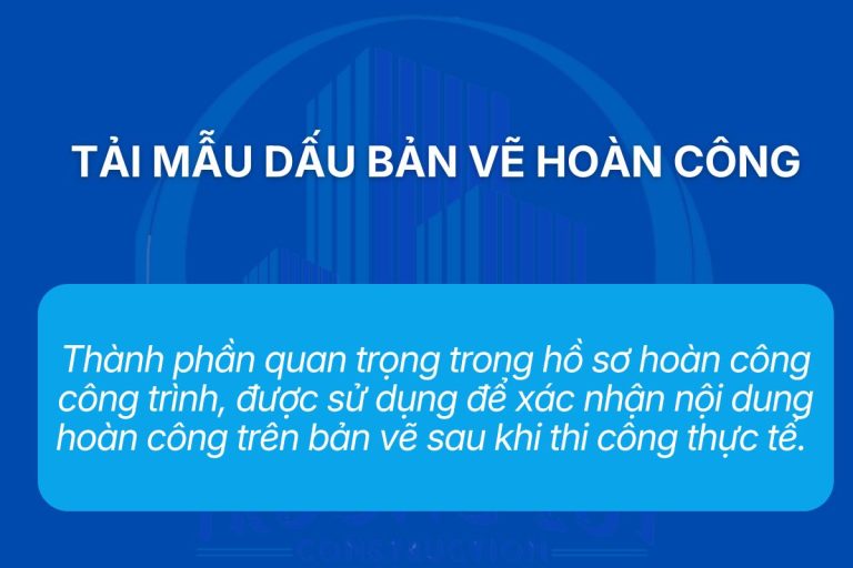 Tải mẫu dấu bản vẽ hoàn công