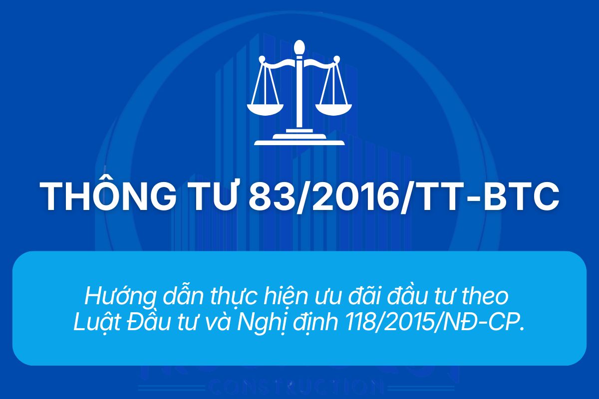 Thông tư 83/2016/TT-BTC