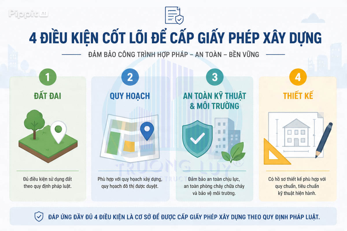 Hướng dẫn cấp giấy phép xây dựng nhà ở riêng lẻ - Các điều kiện bắt buộc để được cấp giấy phép xây dựng