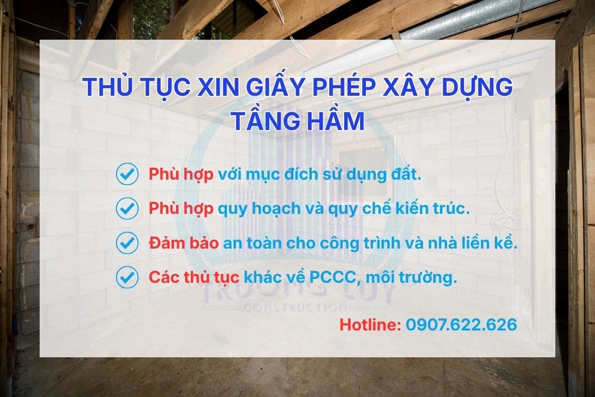 Thủ tục cấp phép xây dựng tầng hầm