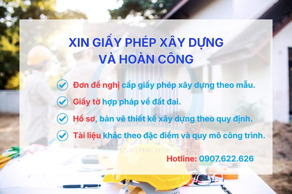 xin giấy phép xây dựng và hoàn công